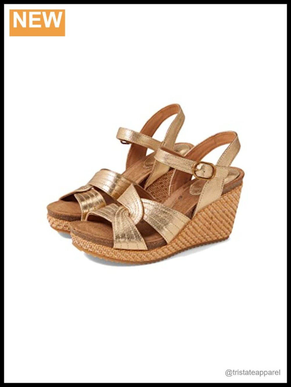 Sofft Clarissa Leather Wedge Sandal – 3.5 Inch Heel, Ankle Strap, Buckle
